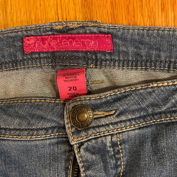 Pure Energy Distressed Flare Jeans - Picture 2 of 3